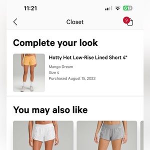 Hotty hot low rise shorts 4”